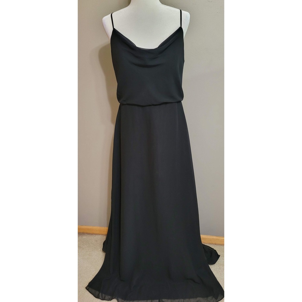 REVELRY Black Chiffon Maxi Dress